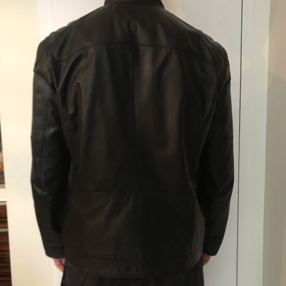 SOLD Hugo Boss Men’s Leather Jacket - Picture 4 of 5